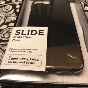 Gold and black iPhone case